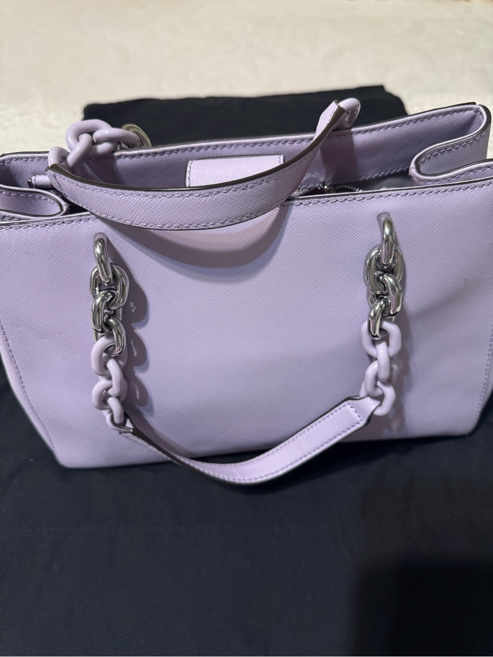 Michael Kors LT Quartz Medium Satchel Handbag with Chain Handle